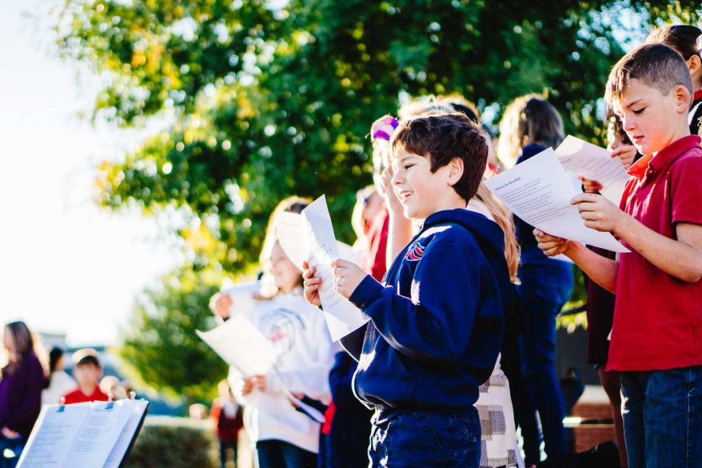 The Mozart Choir performs as part of Legacy Traditional Schools Mozart Performing Arts program